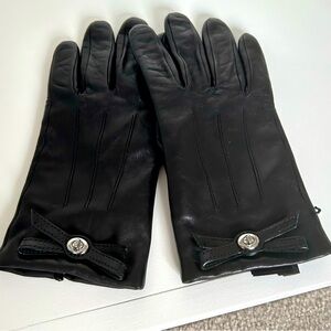 Coach Black Leather Gloves